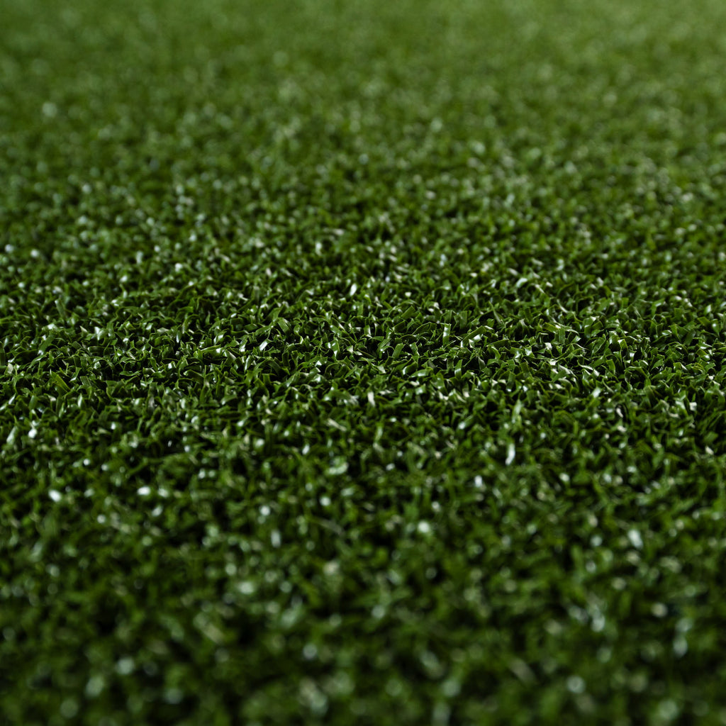Close-up of artificial grass with a textured surface