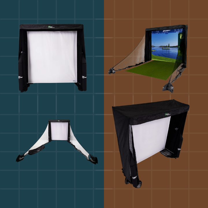 Collapsible light tent with screen on a grid background