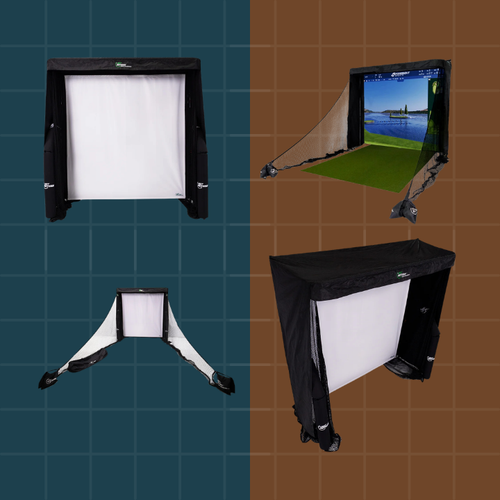 Collapsible light tent with screen on a grid background