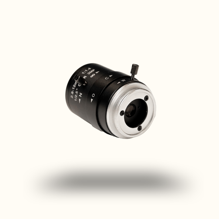 Camera lens on a white background