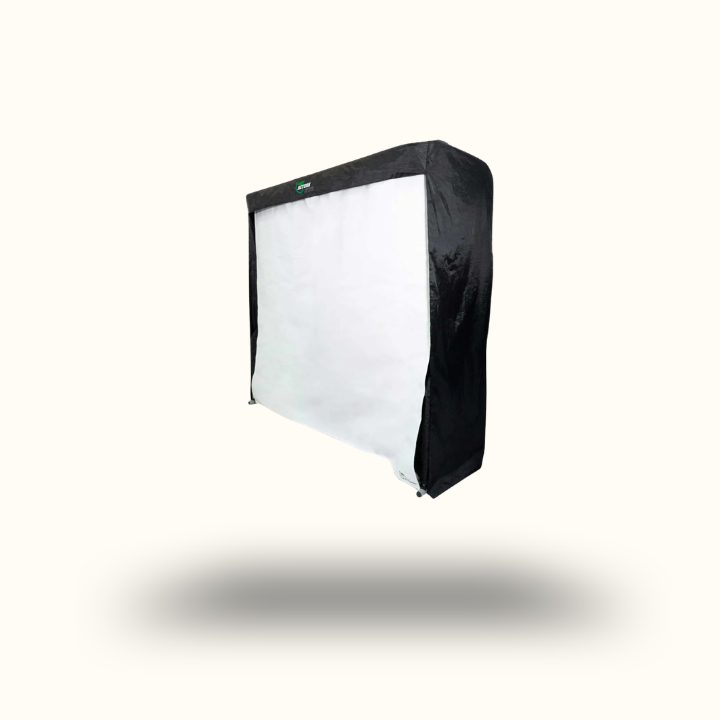 Black and white softbox on a white background