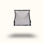 Black mesh car organizer on a white background