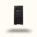 Black speaker with 'UNEEK' branding on a white background