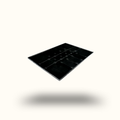 Black solar panel on a white background