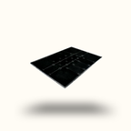 Black solar panel on a white background