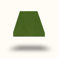 Green rectangular mat on a white background