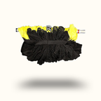 Black and yellow cleaning brush on a white background
