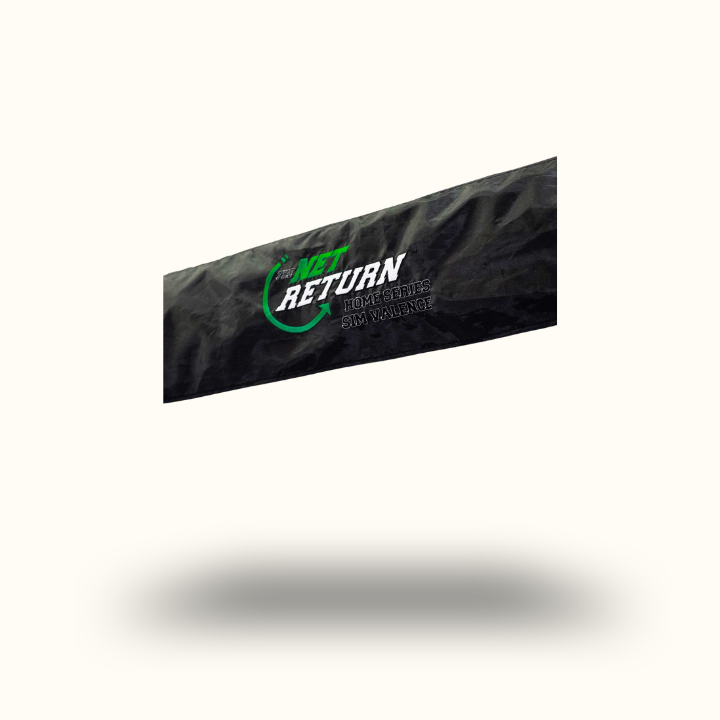 Black protective cover with green and white text on a white background