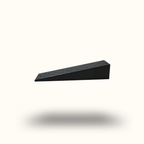 Black wedge-shaped object on a white background