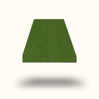 Green rectangular mat on a white background