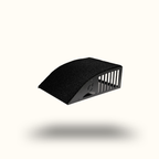 Black plastic ramp on a white background