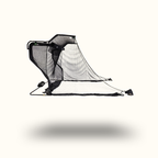 Black and white mesh chair on a white background