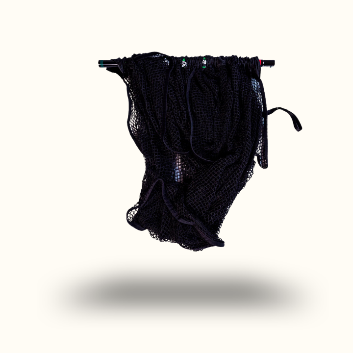 Black lace lingerie on a white background