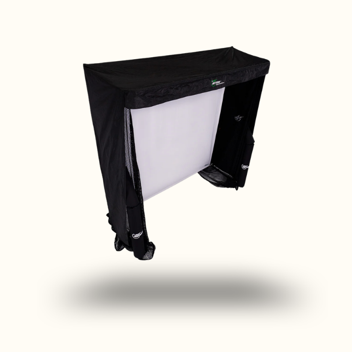 Black photography light modifier with white interior on a white background