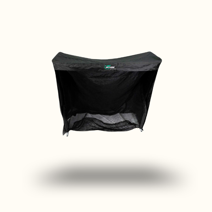 Black protective cover with a brand logo on a white background