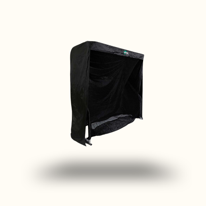 Black outdoor furniture cover on a white background